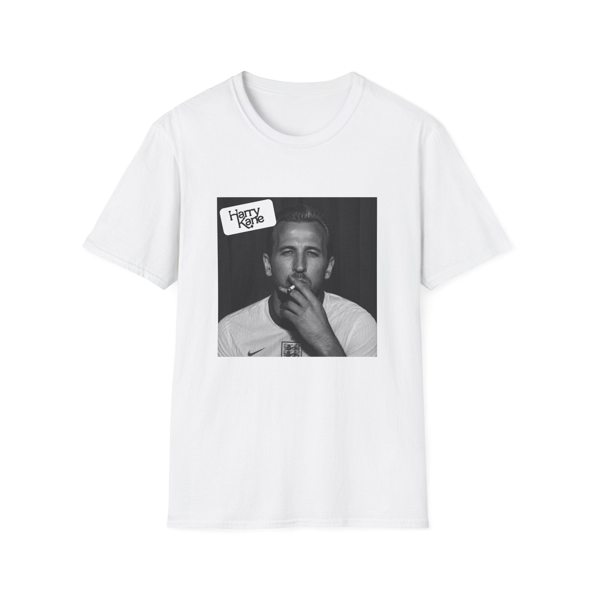 Cigarette Portrait T-Shirt | Black and White Photo Tee